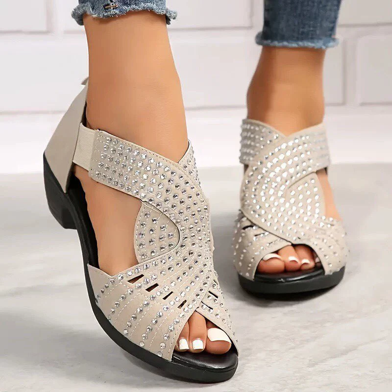 Peep Toe Block Heels Sandals