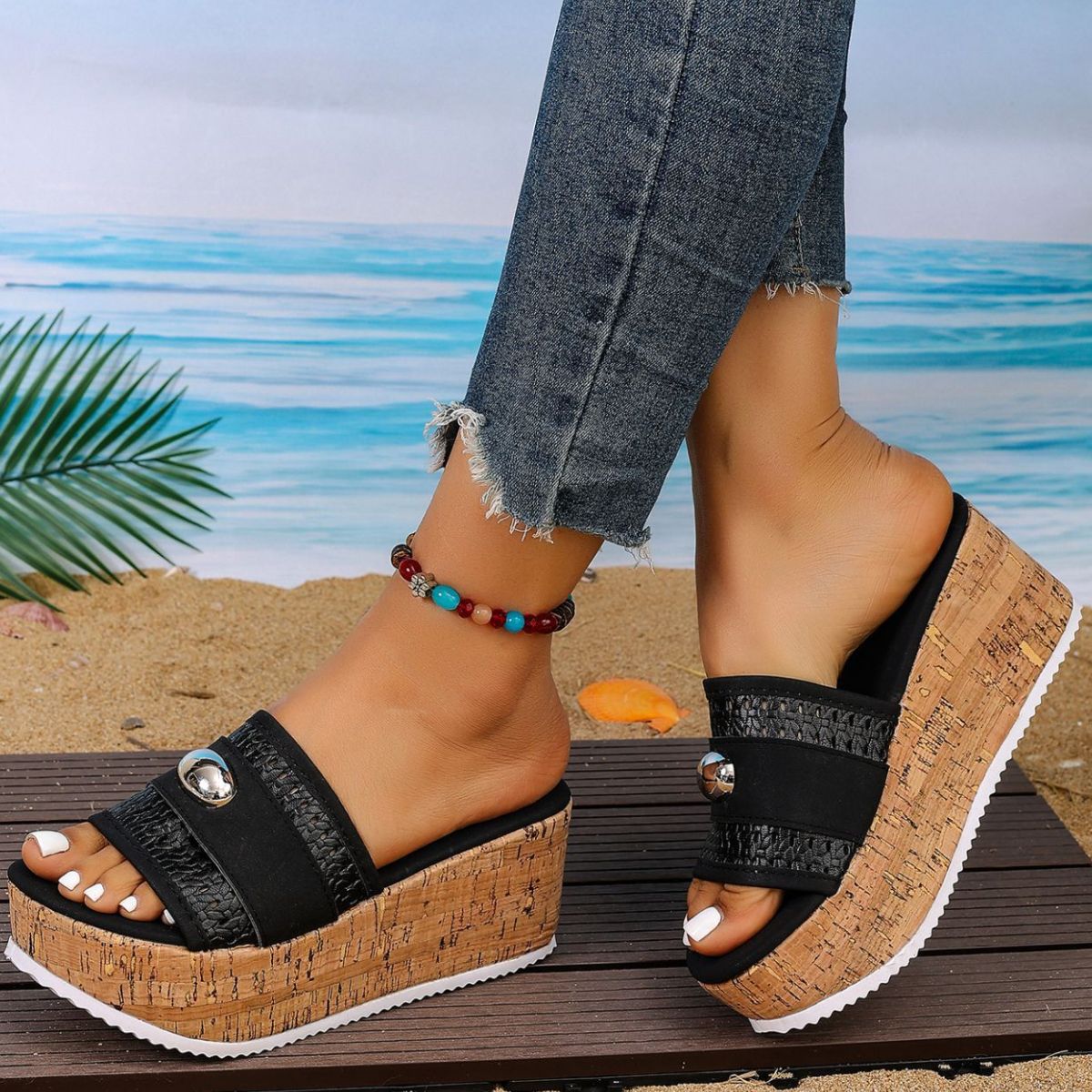 Open Toe Wedge Sandals