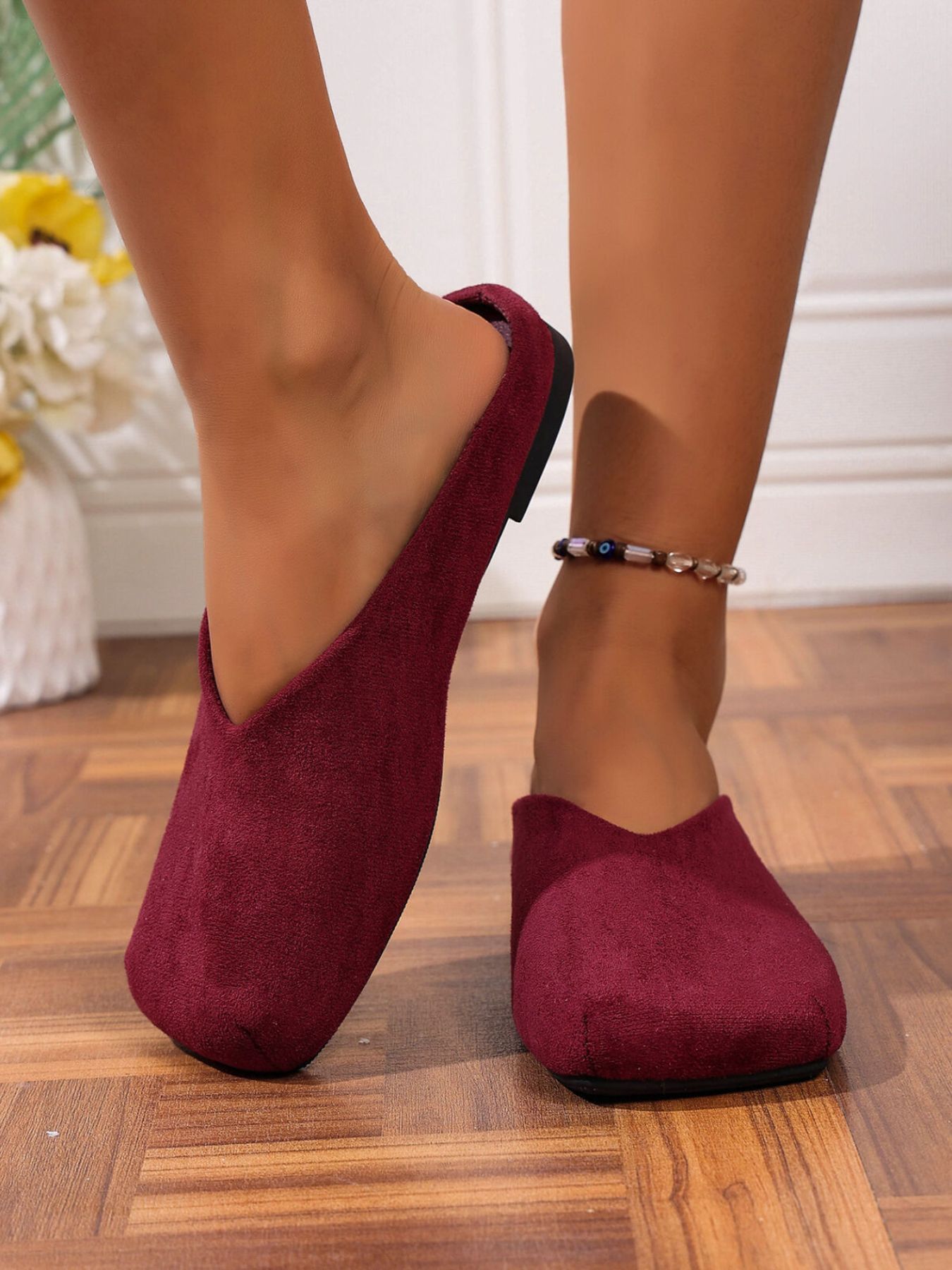 Square Toe Slip-Ons
