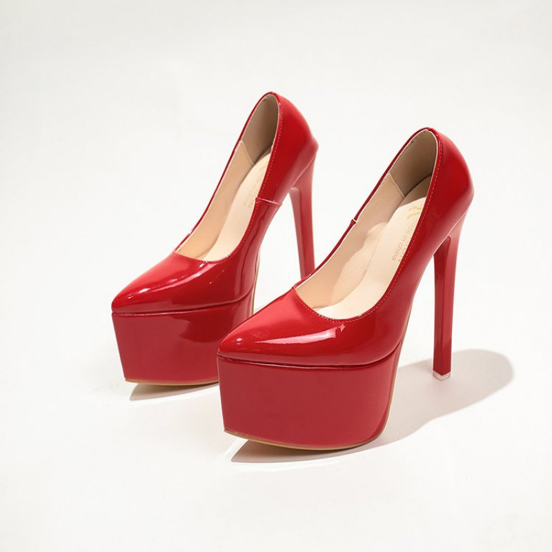 Point Toe Platform Stiletto Pumps