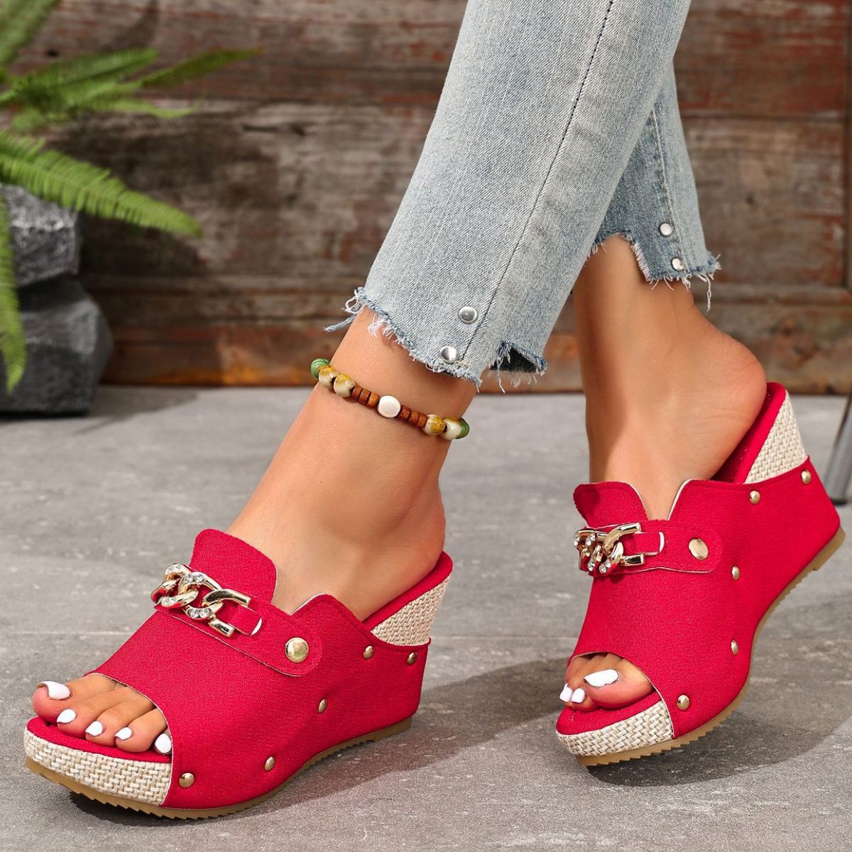 Open Toe Wedge Sandals
