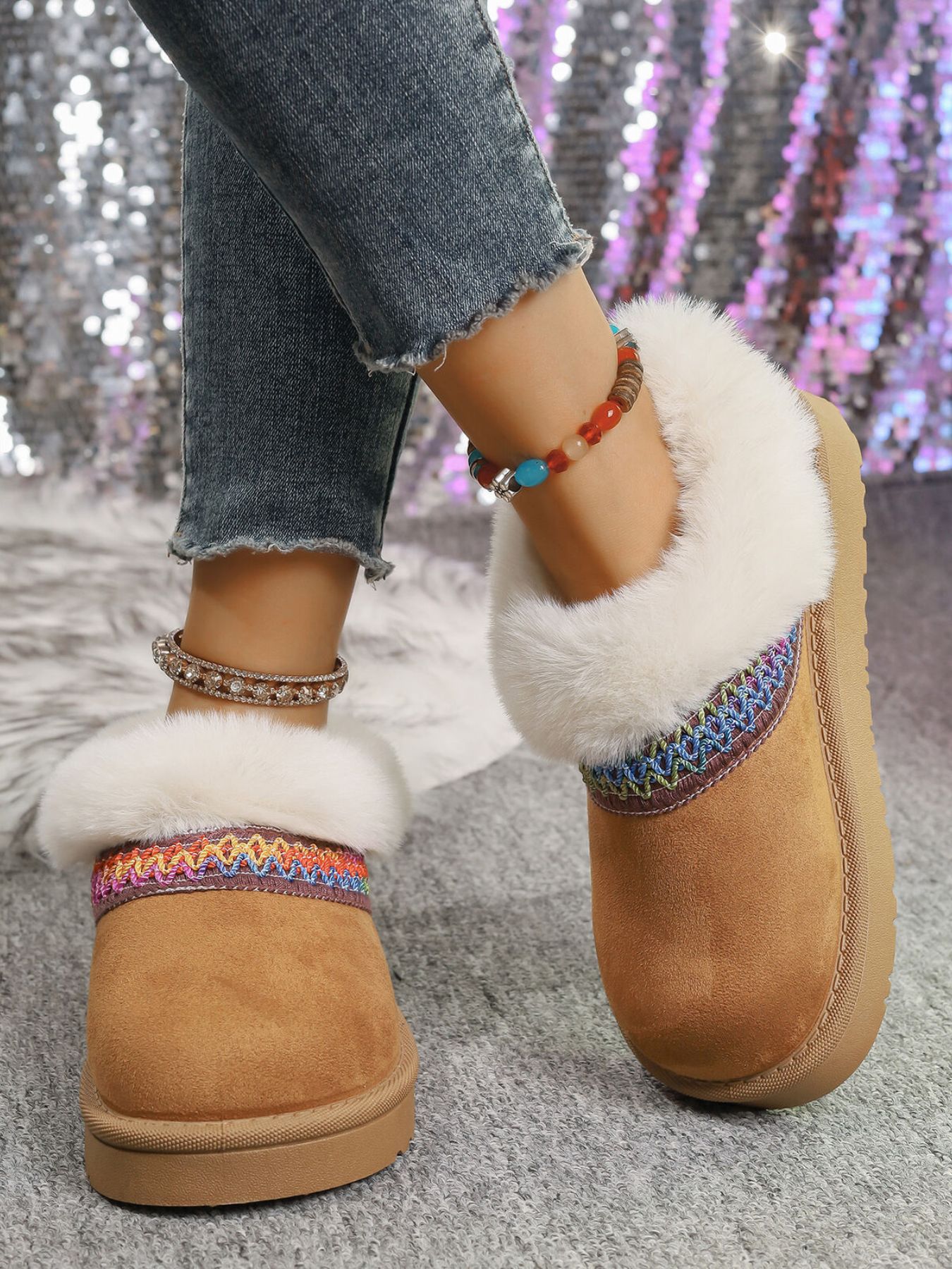 Round Toe Platform Boots