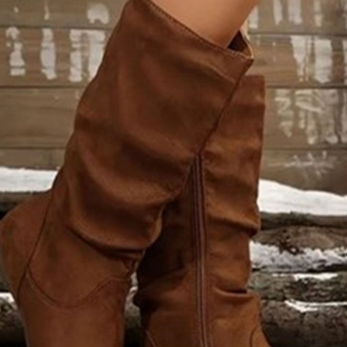 Size Zip Slouchy Boots