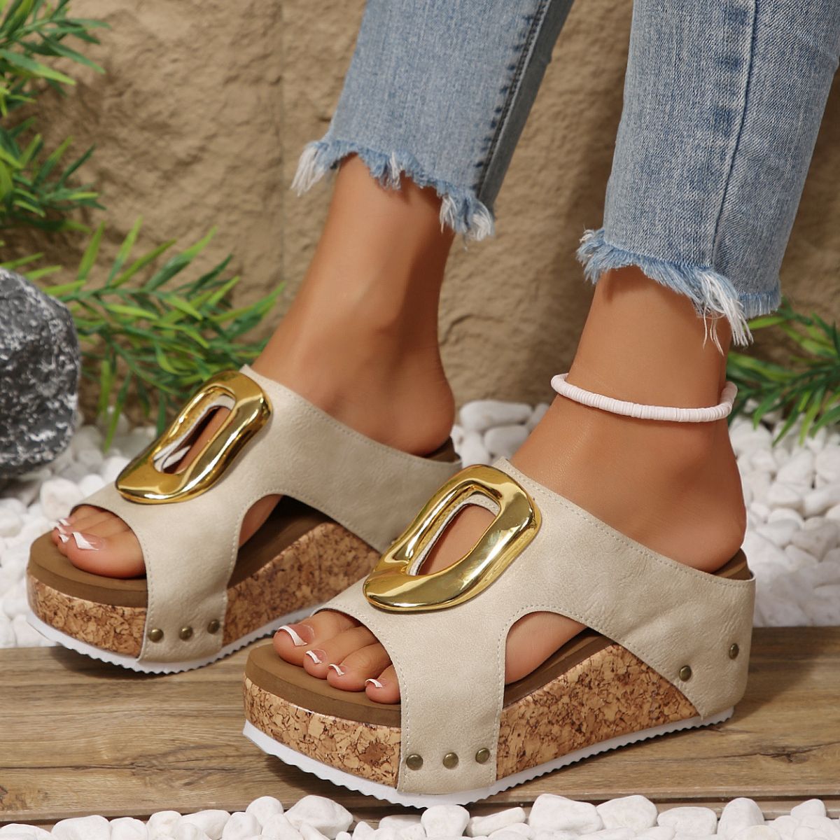 Open Toe Wedge Sandals