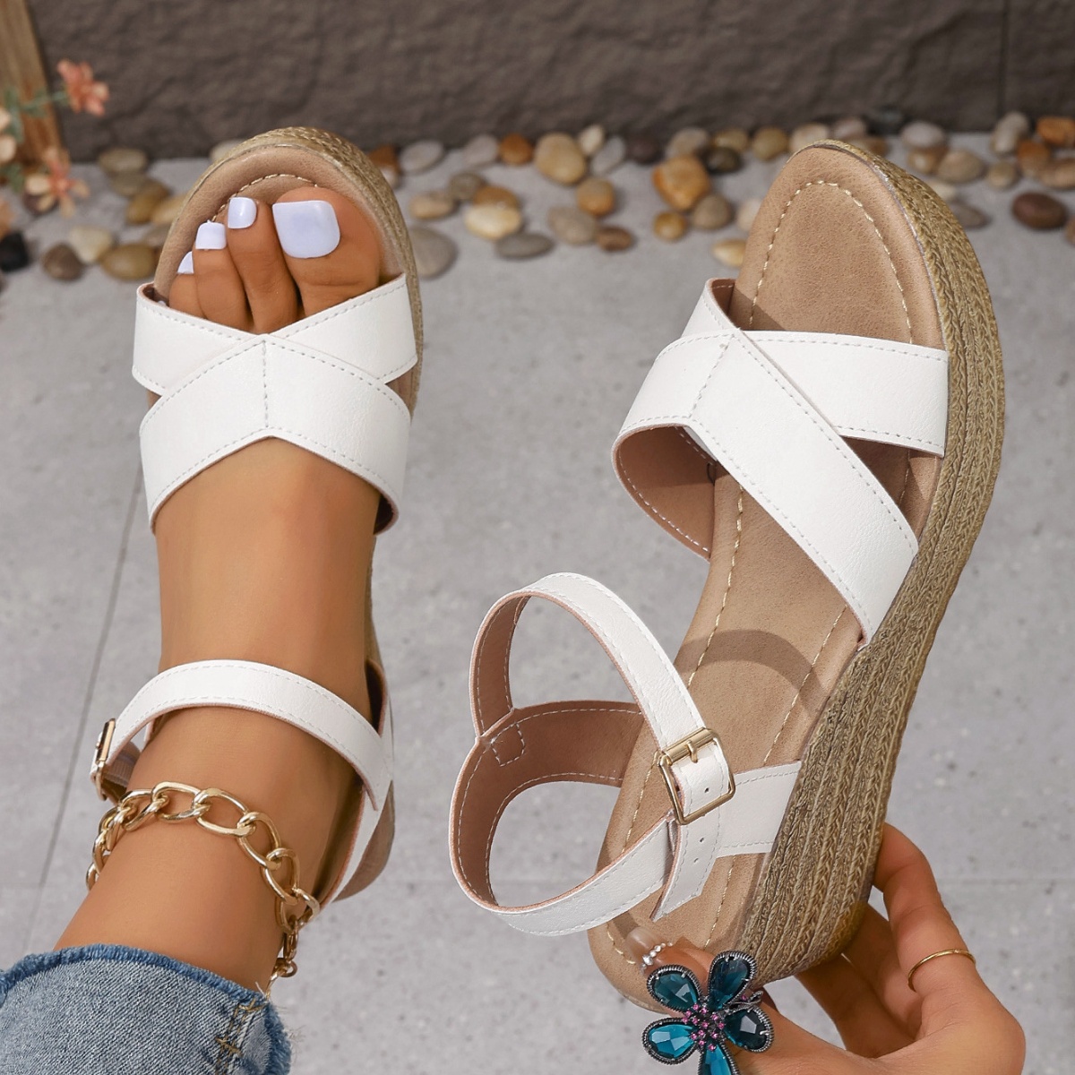 Open Toe Wedge Sandals