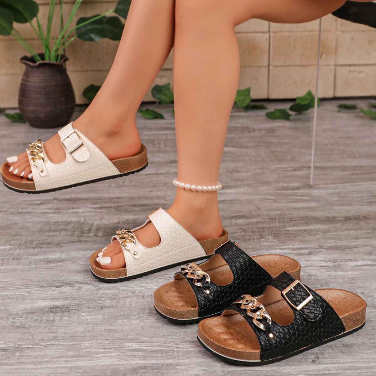 Woven Open Toe Sandals