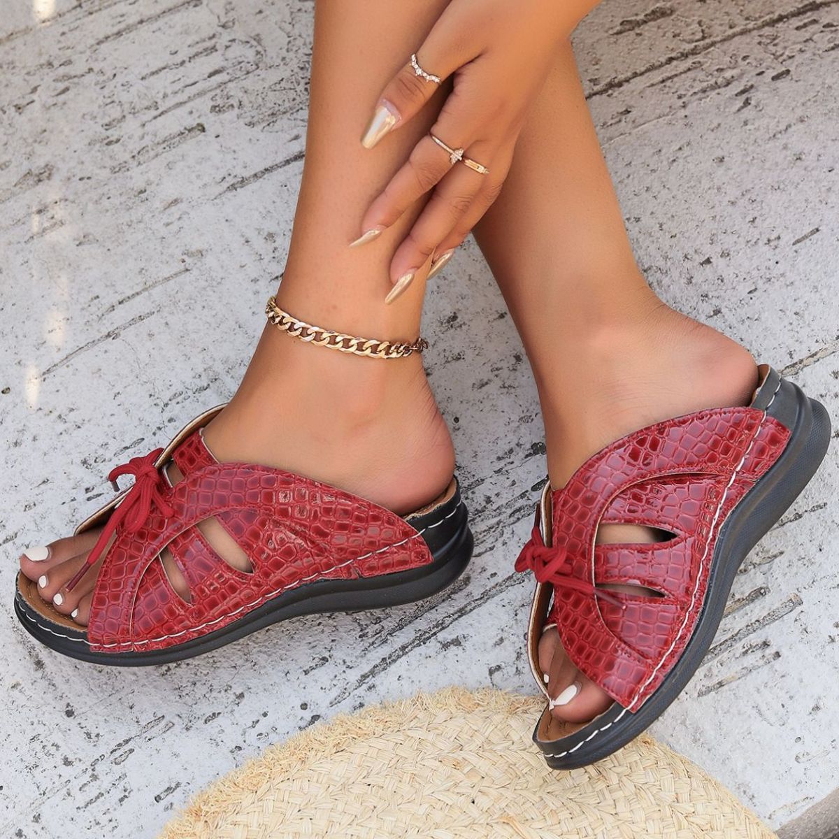 Open Toe Flats Sandals