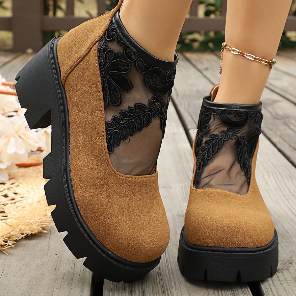 Round Toe Platform Loafers