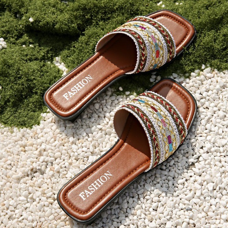 Open Toe Flat Sandals