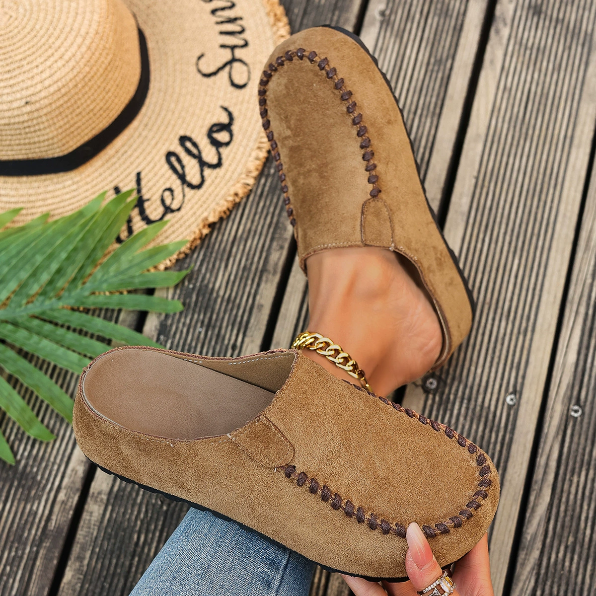 Round Toe Slip-Ons