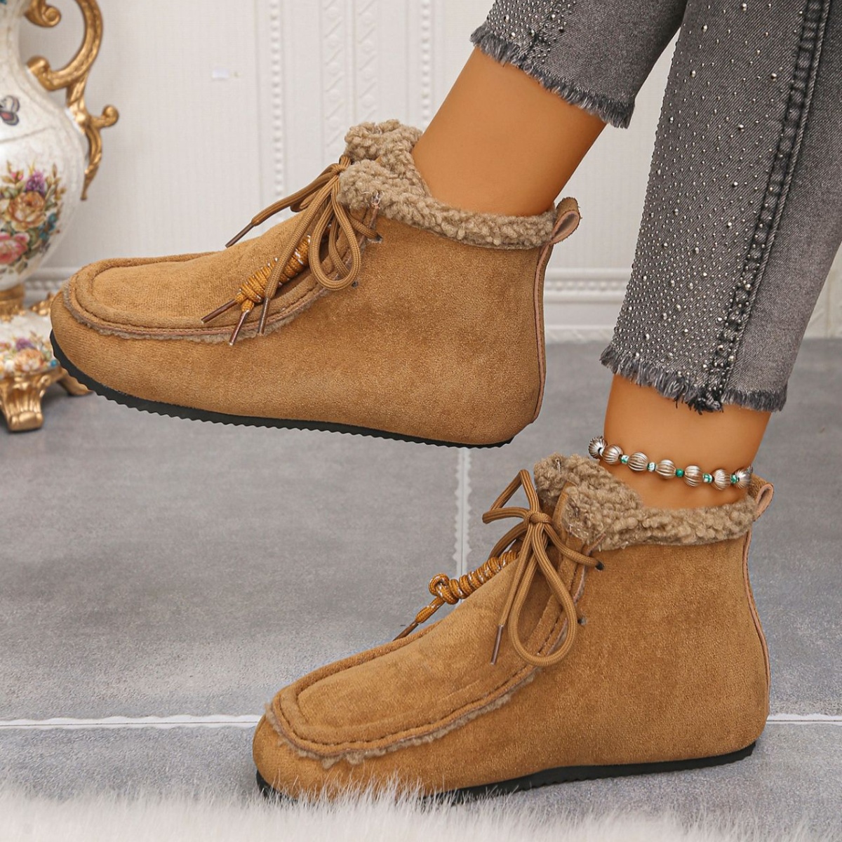 Plush Lining Ankle Boots