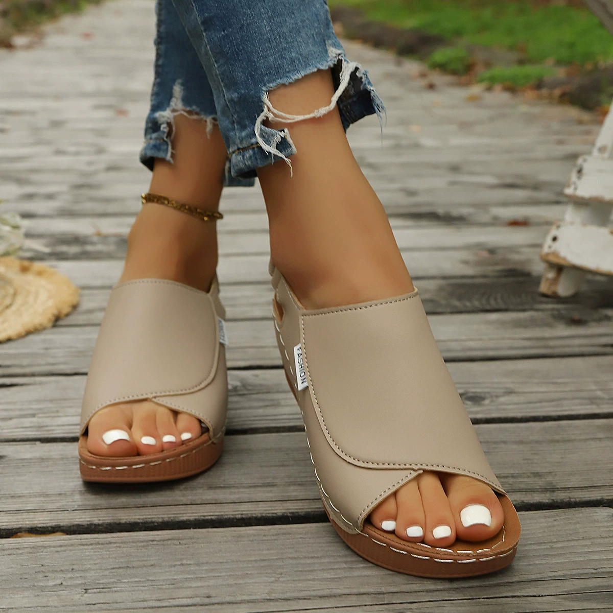 Open Toe Wedge Sandals