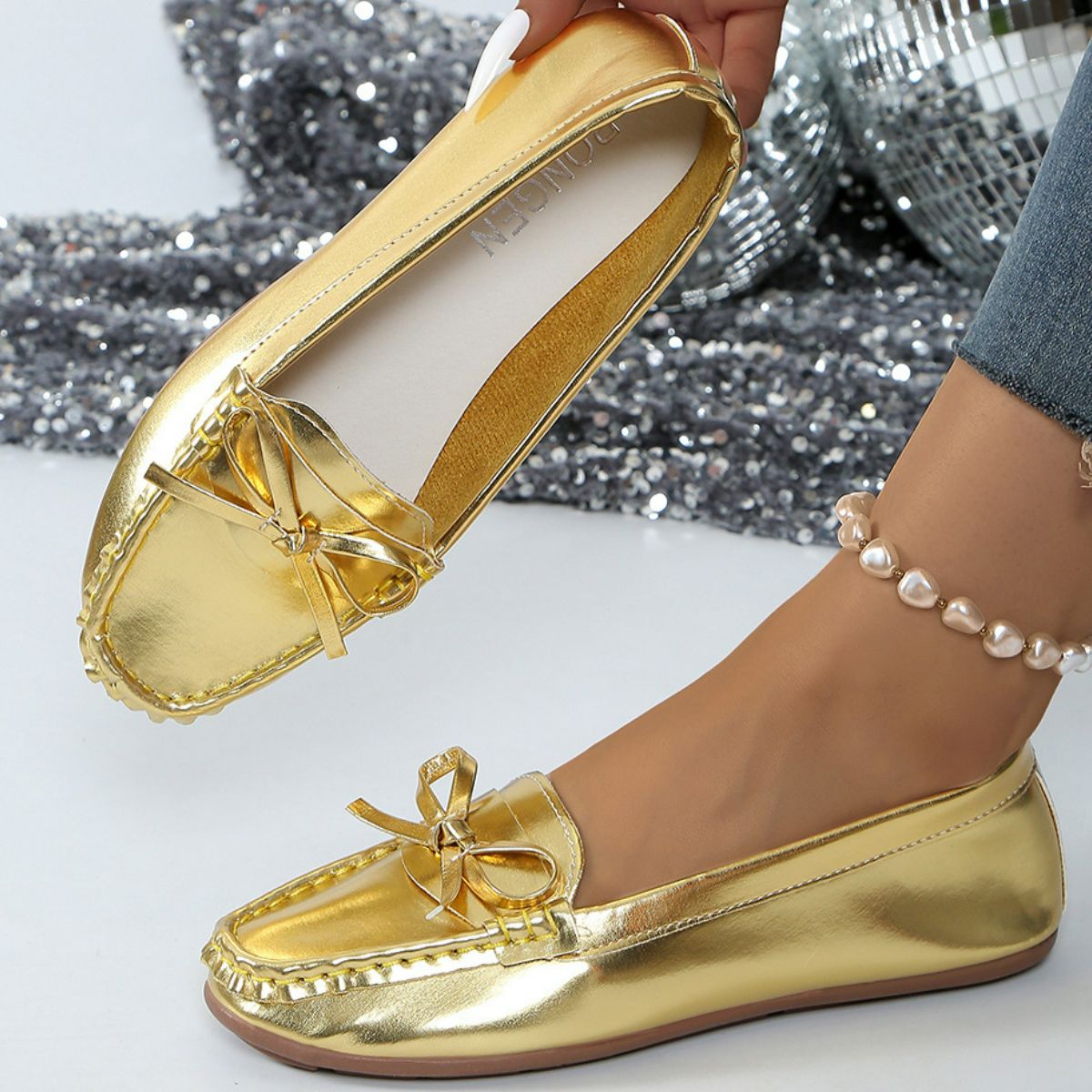 Round Toe Flats Slip-Ons