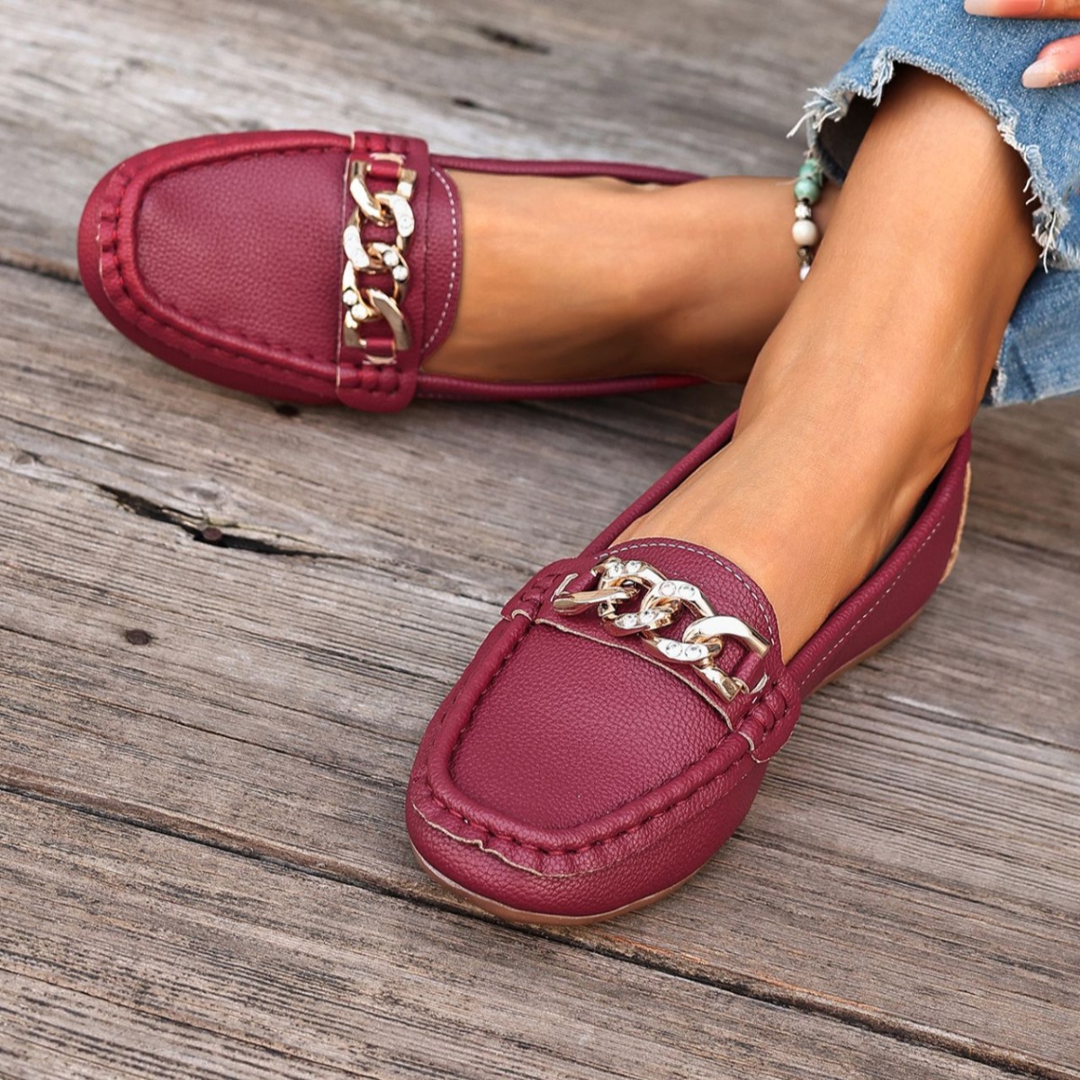 Round Toe Slip-Ons