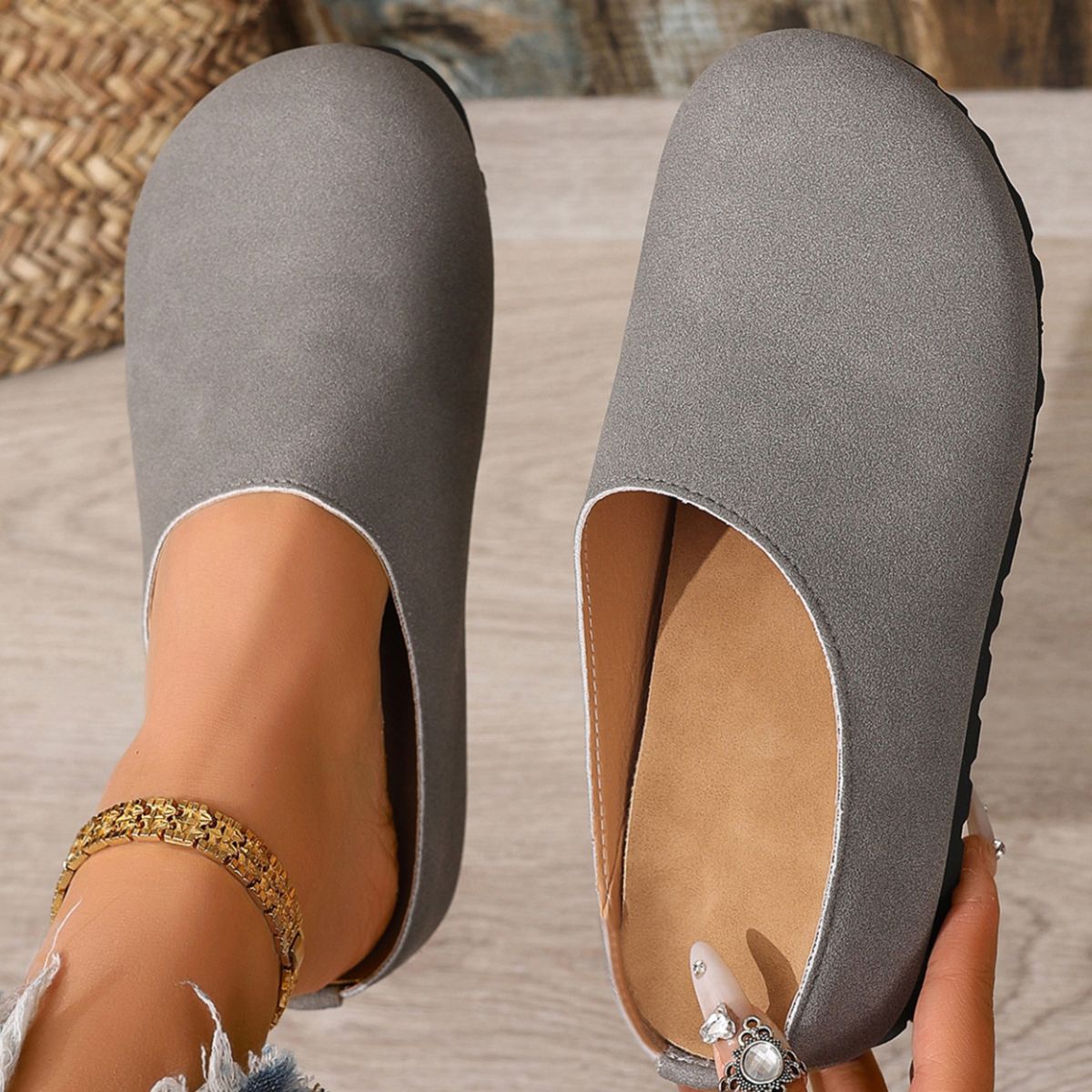 Round Toe Slip-Ons