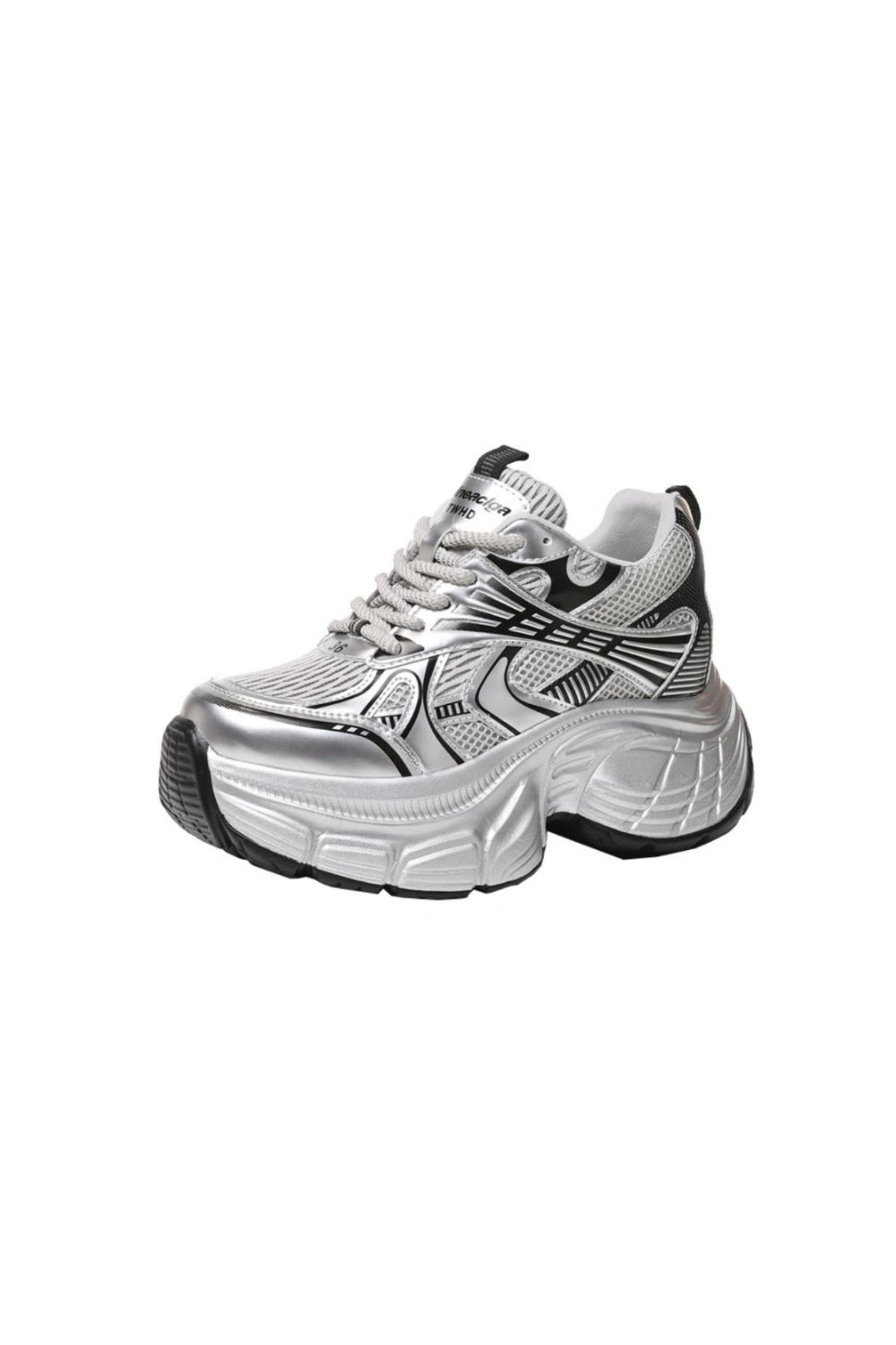Lace Up Round Toe Platform Sneakers