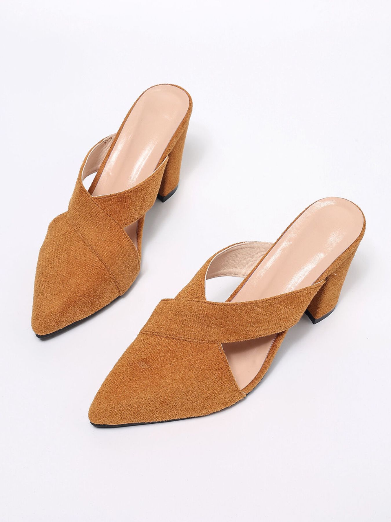 Point Toe Block Heels Sandals