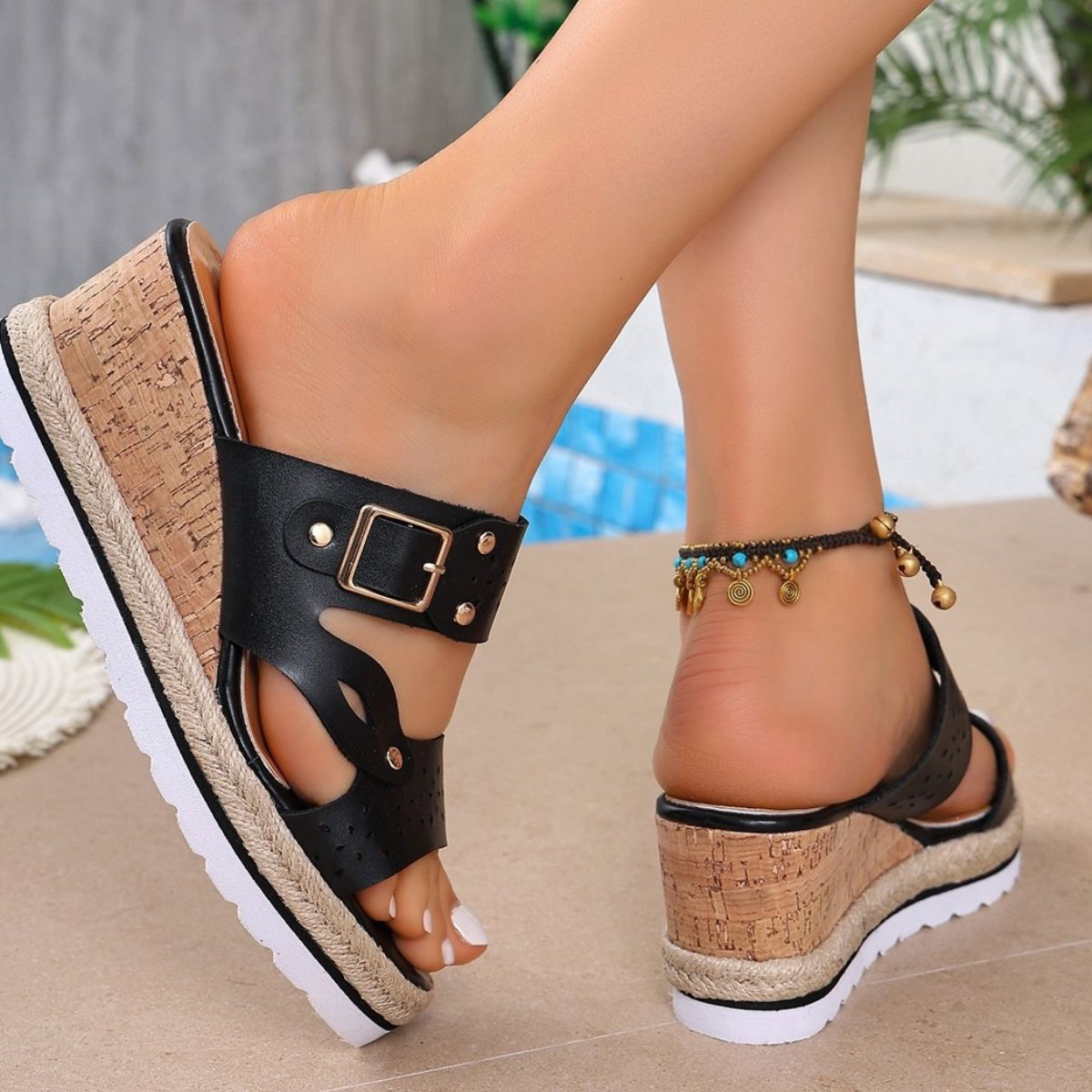 Open Toe Wedge Sandals