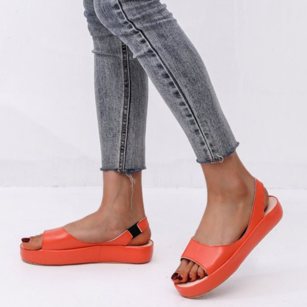Peep Toe Platform Sandals