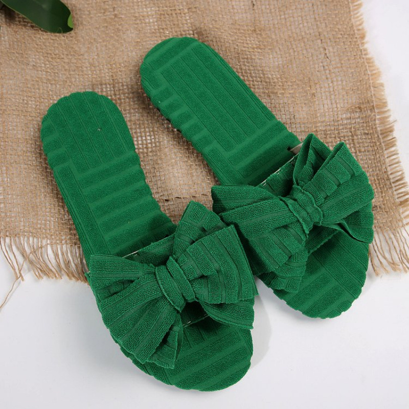 Bow Knot Open Toe Slippers