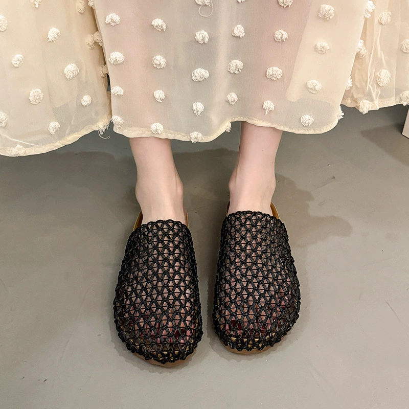 Woven Mesh Breathable Slip-on Sandals