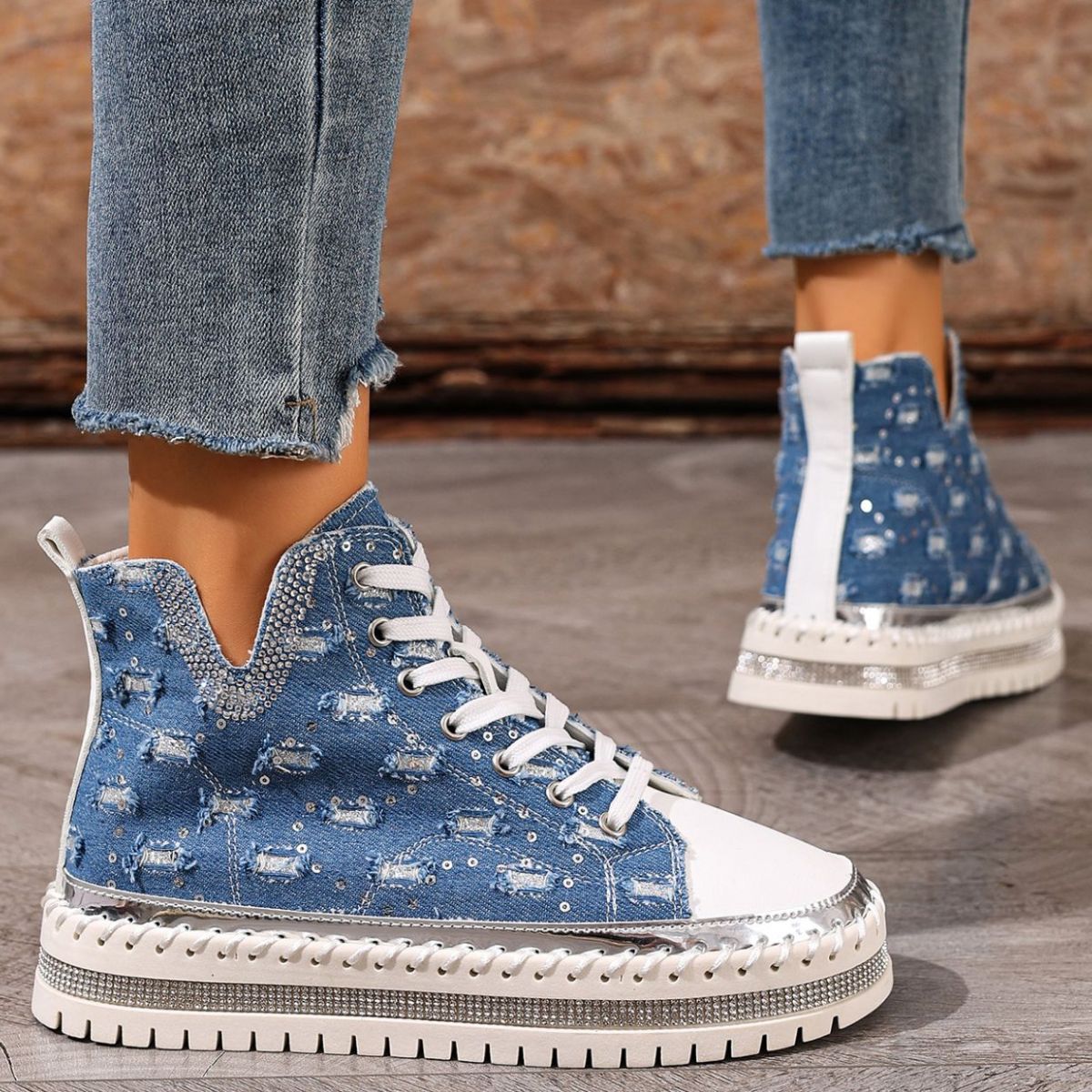 Lace Up Platform Sneakers