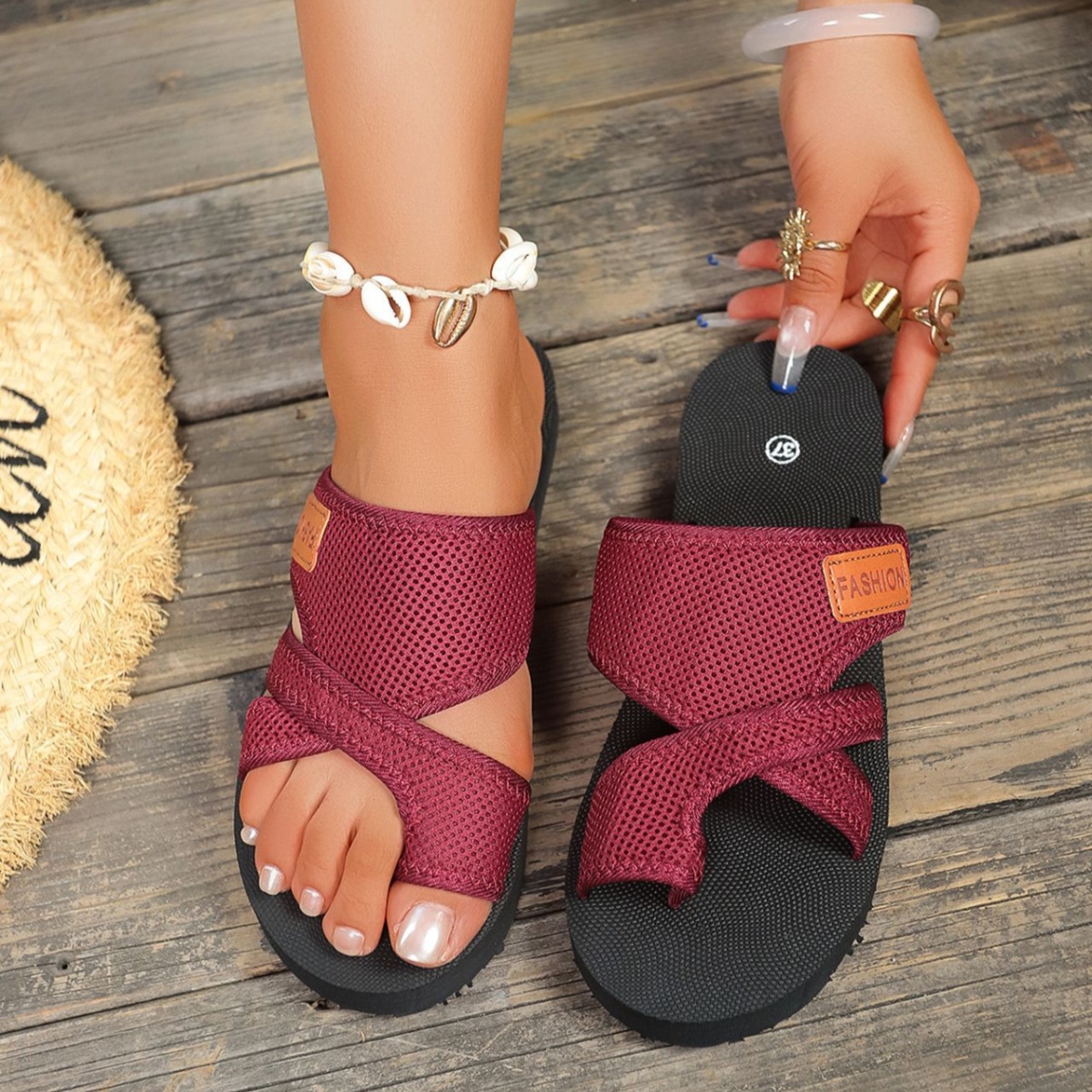 Toe Loop Platform Sandals