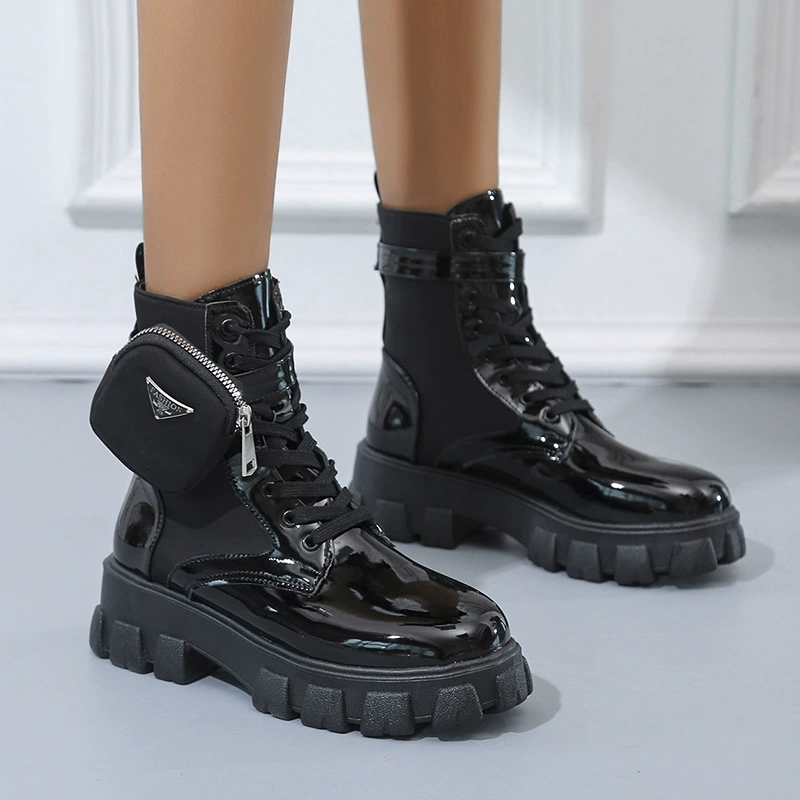Lace Up Platform Ankle Boots