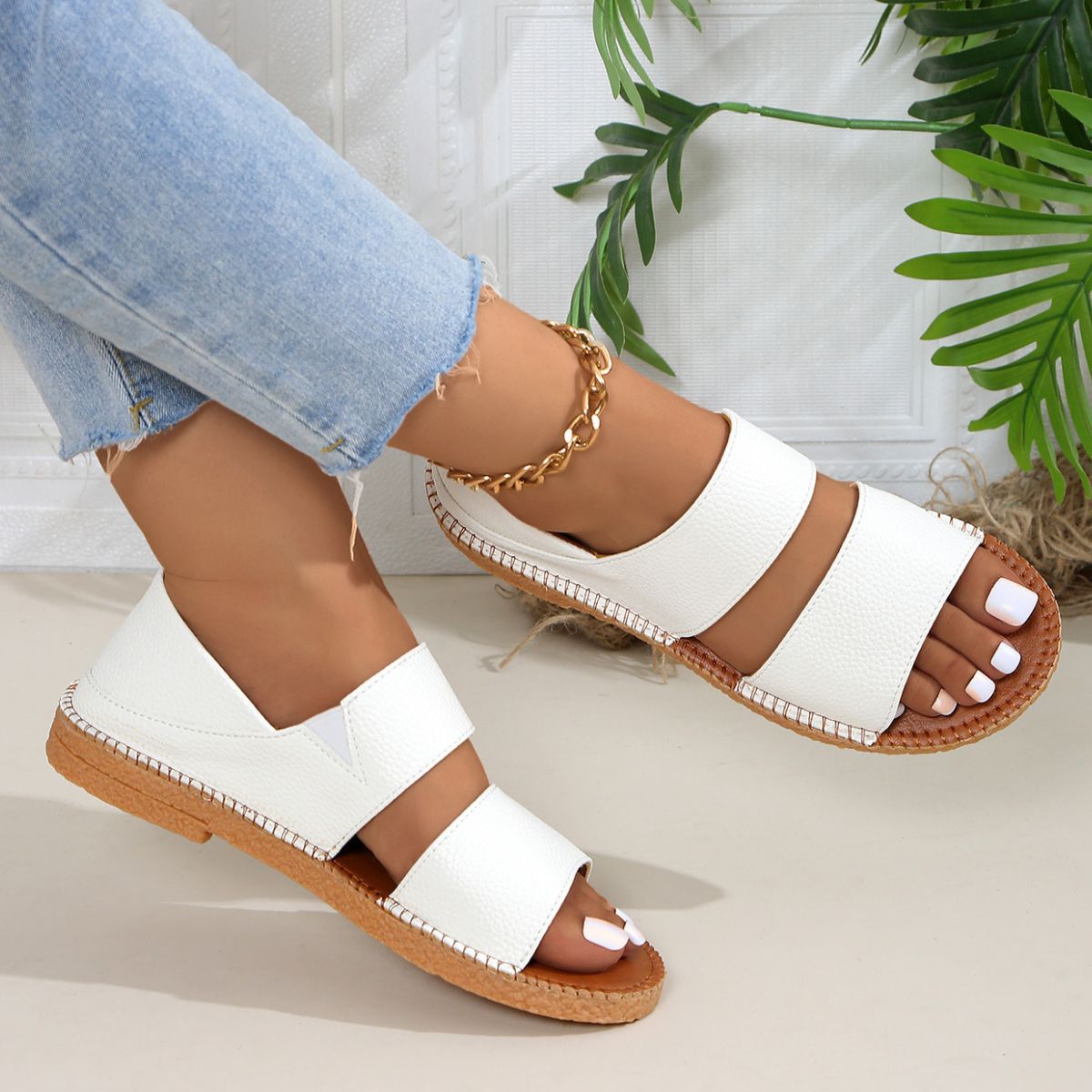 Open Toe Flats Sandals