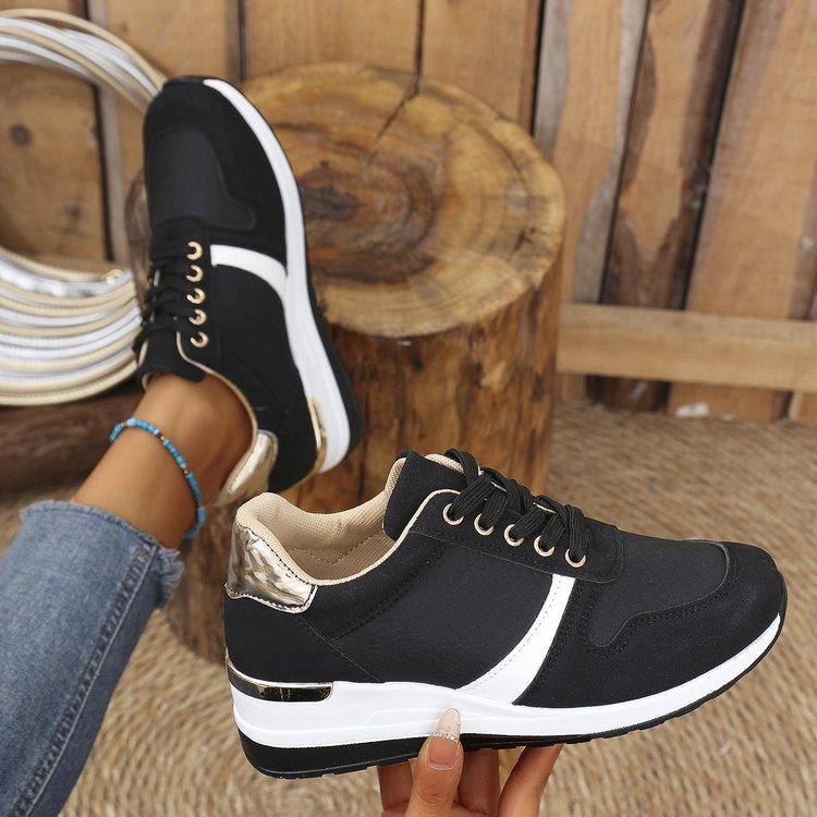 Lace Up Wedge Sneakers