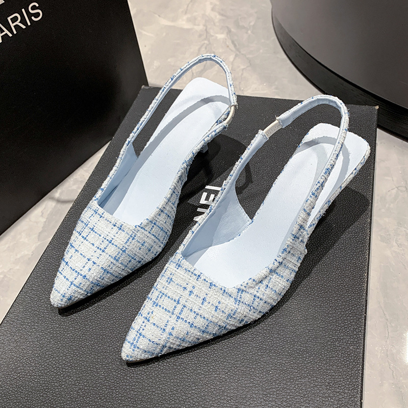 Point Toe Kitten Heel Slingback Pumps