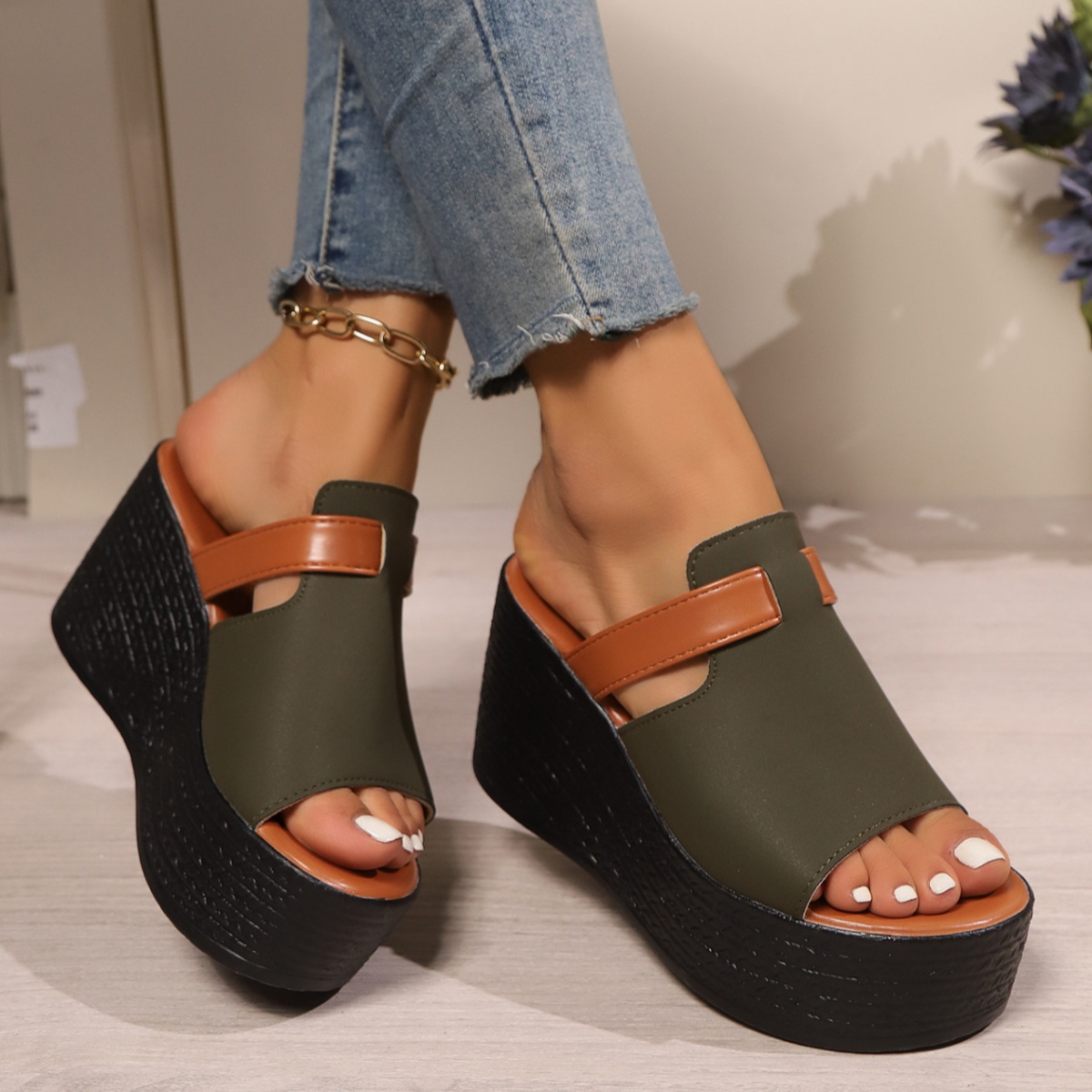Open Toe Platform Wedge Sandals
