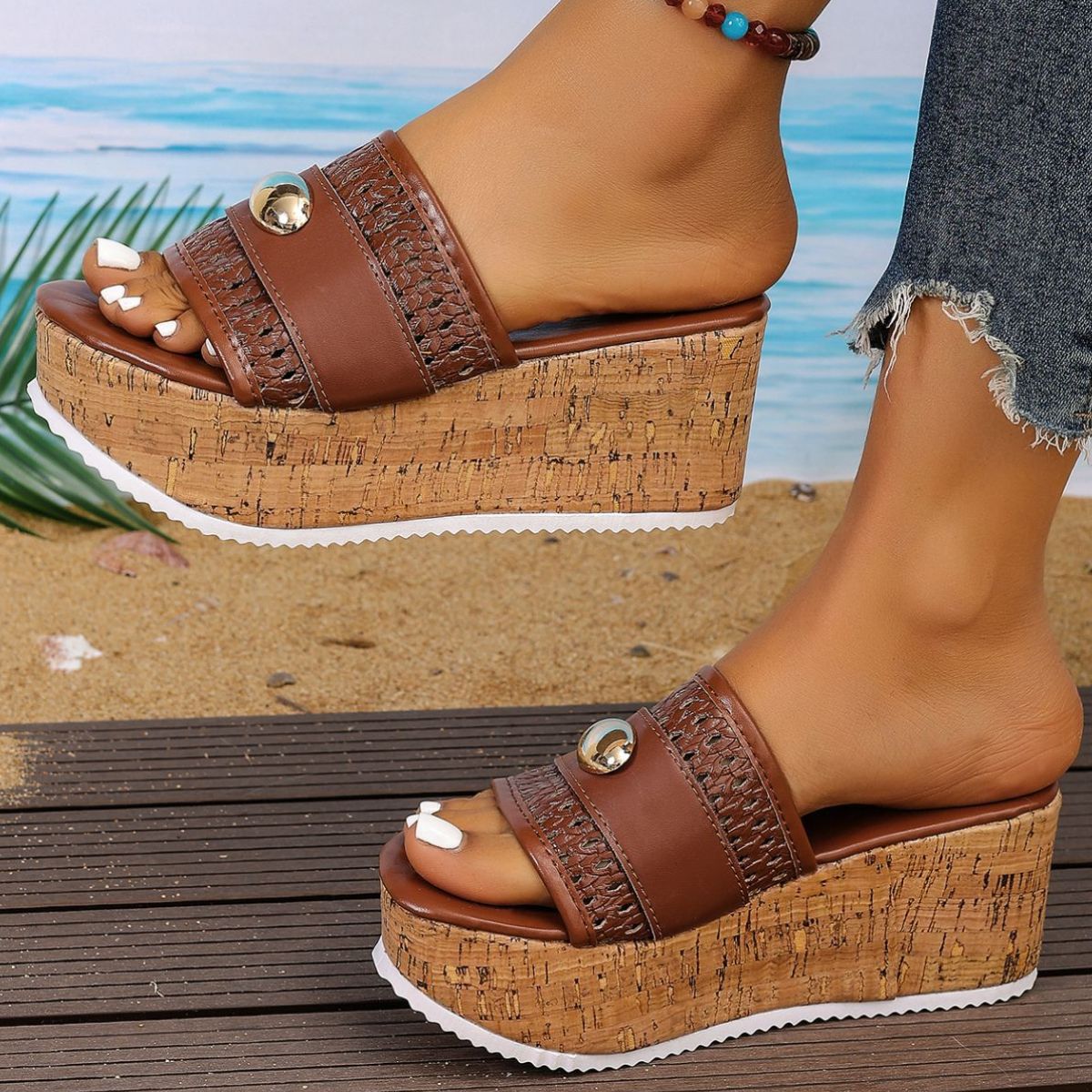 Open Toe Wedge Sandals