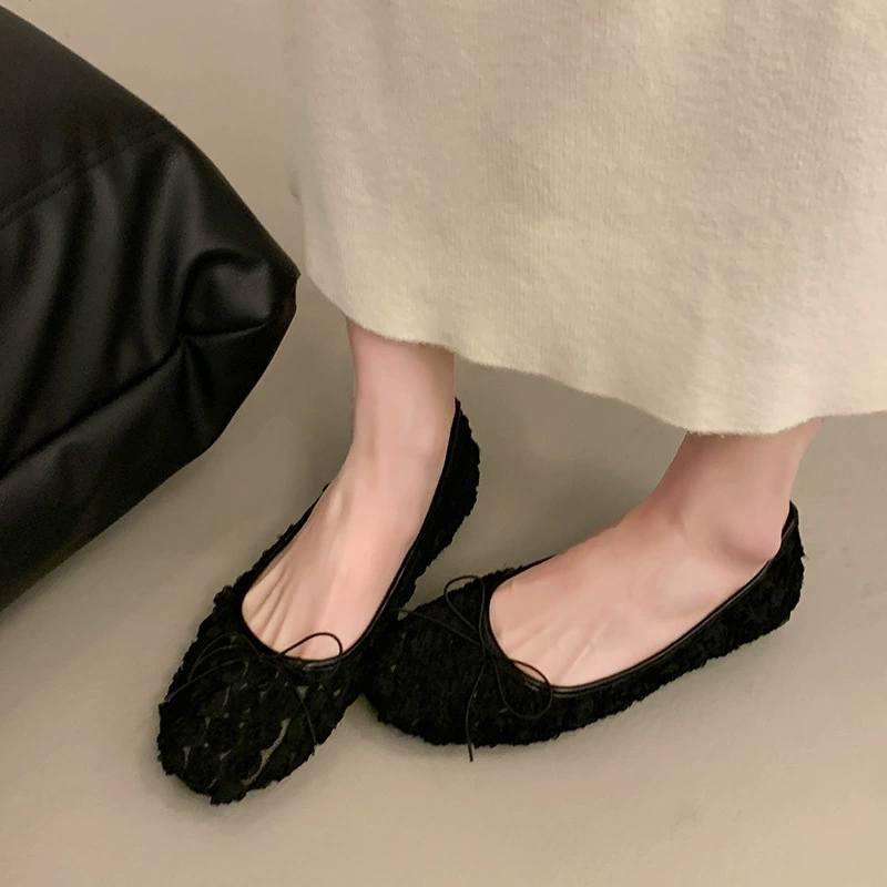 Floral Bow Slip-Ons
