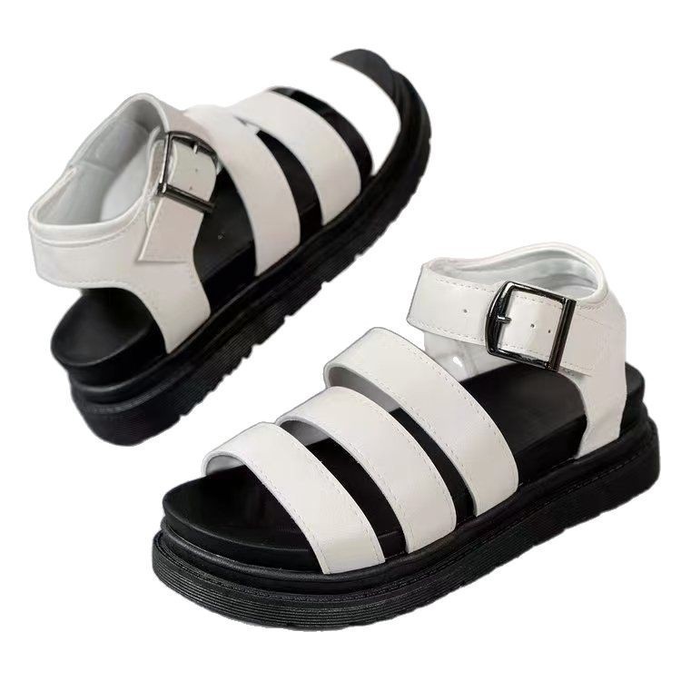 Open Toe Platform Buckle Sandals