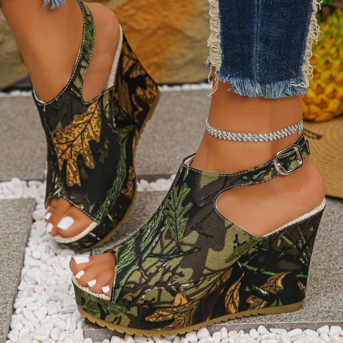 Open Toe Wedge Sandals