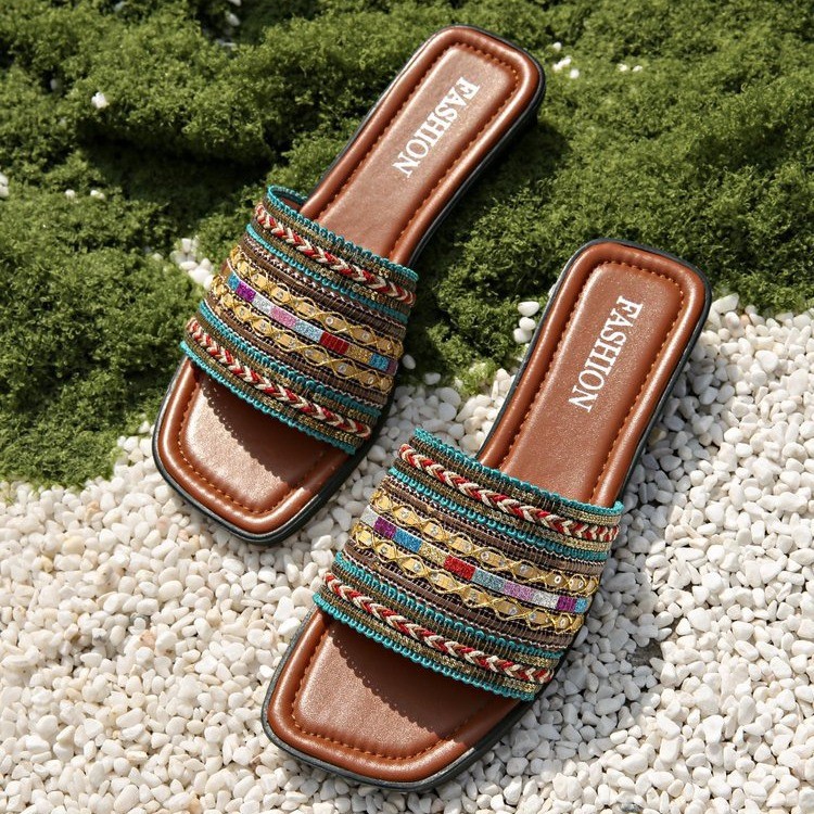 Open Toe Flat Sandals