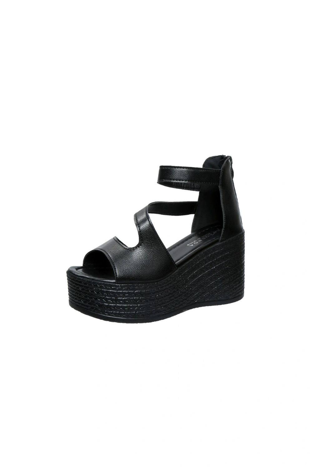 Open Toe Cutout Wedge Sandals