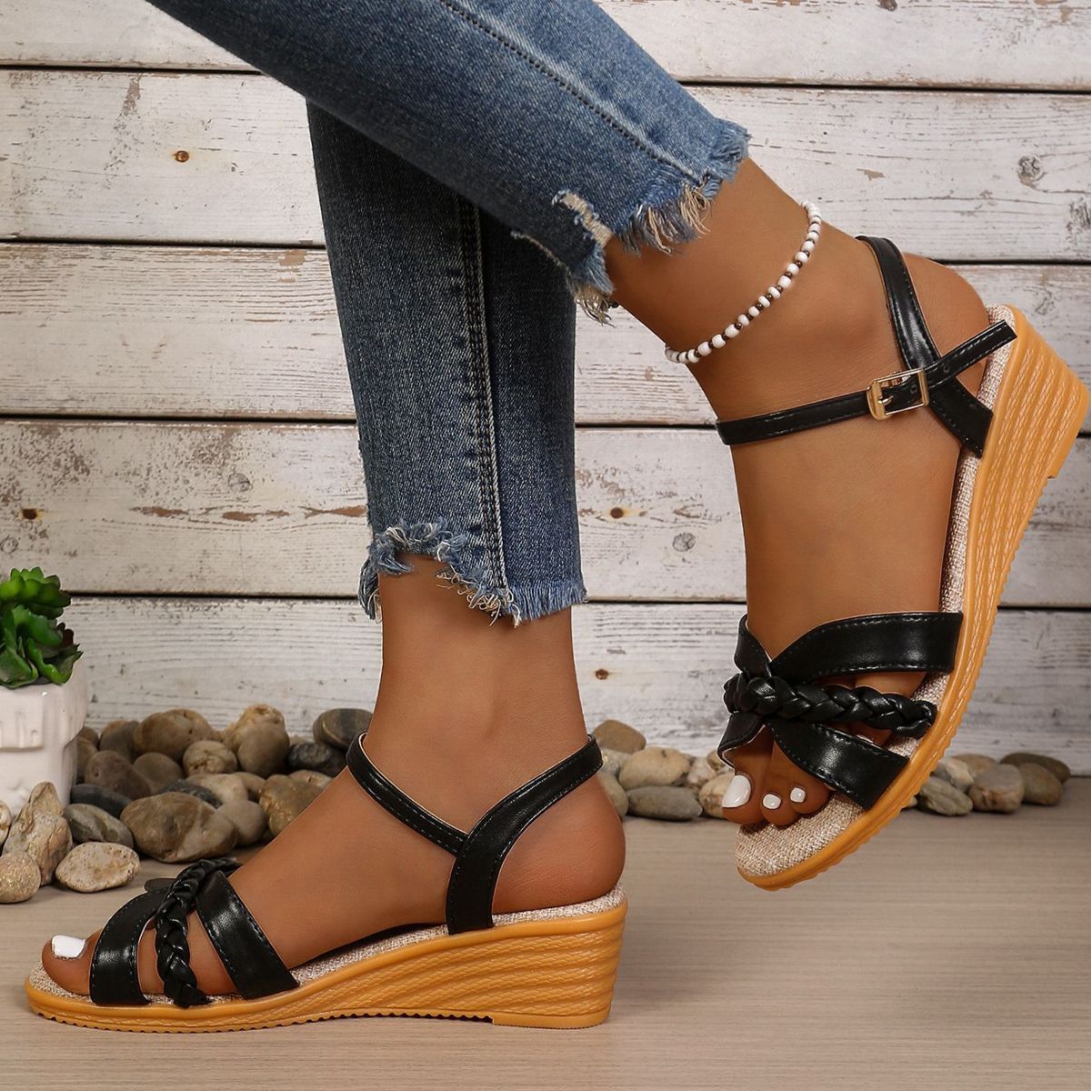 Open Toe Wedge Sandals