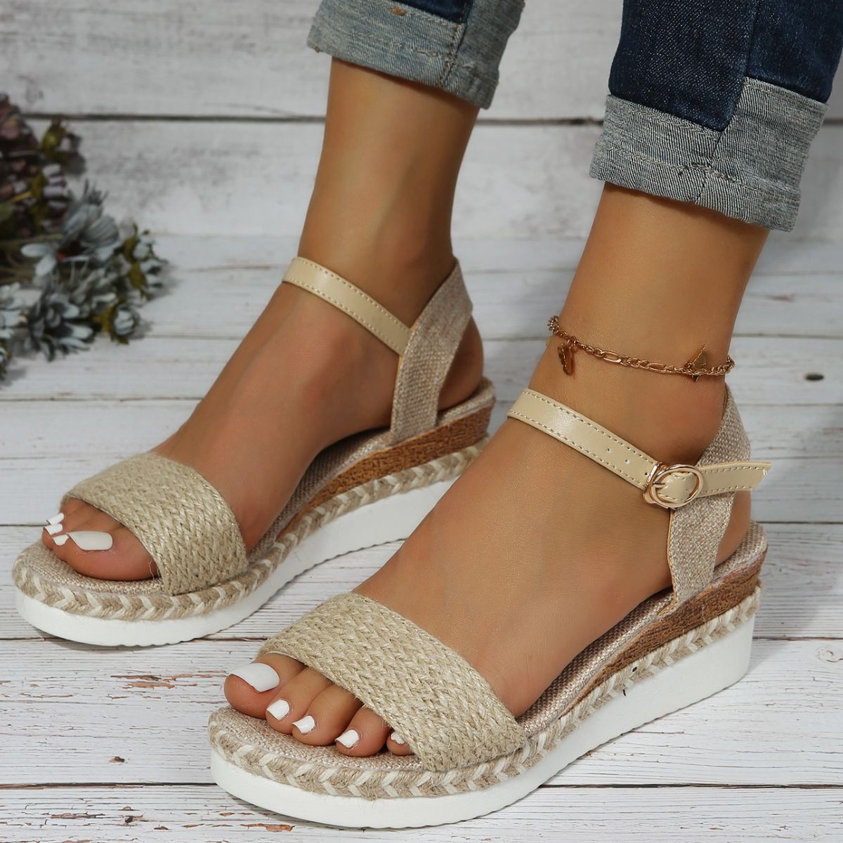 Open Toe Wedge Sandals