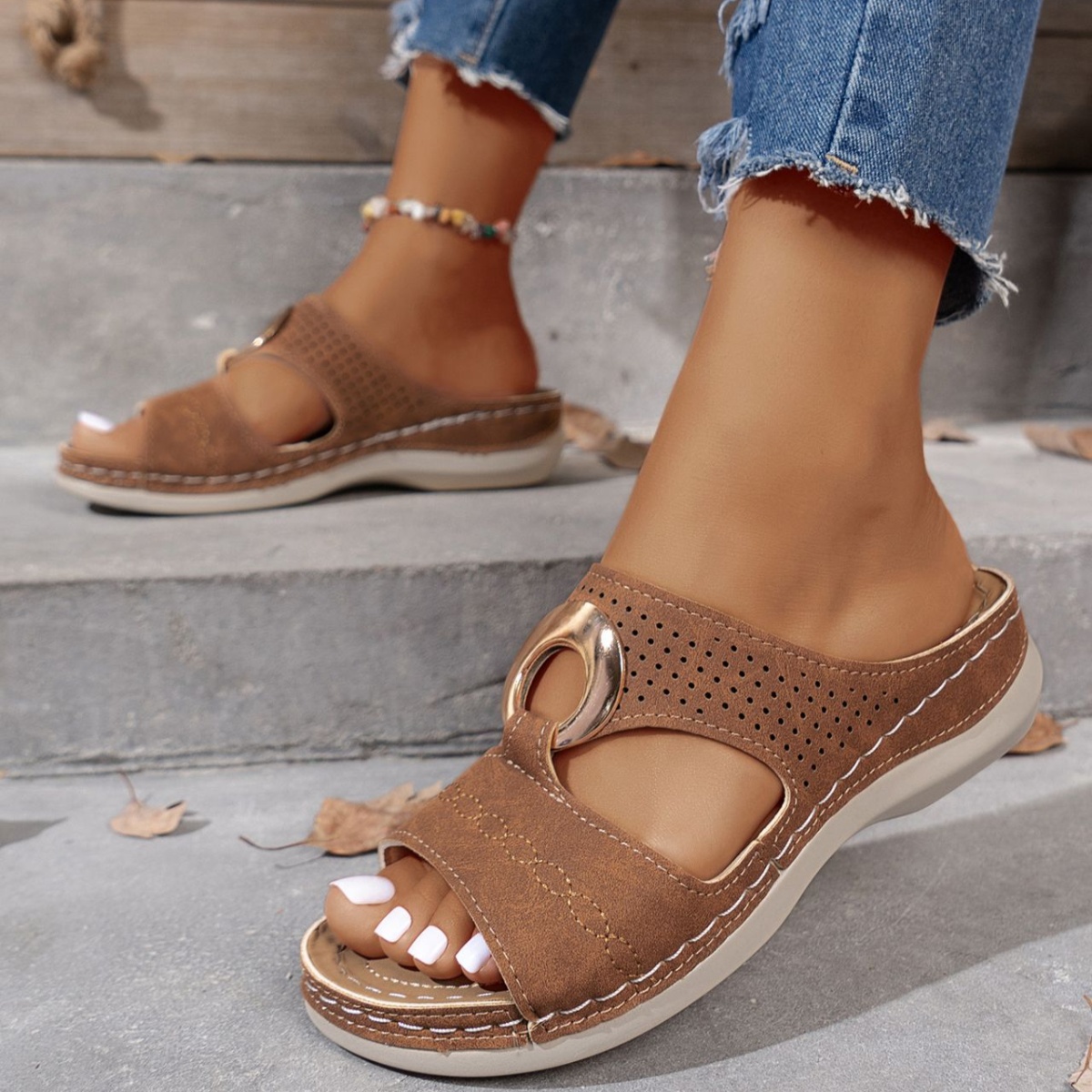 Cutout Open Toe Sandals
