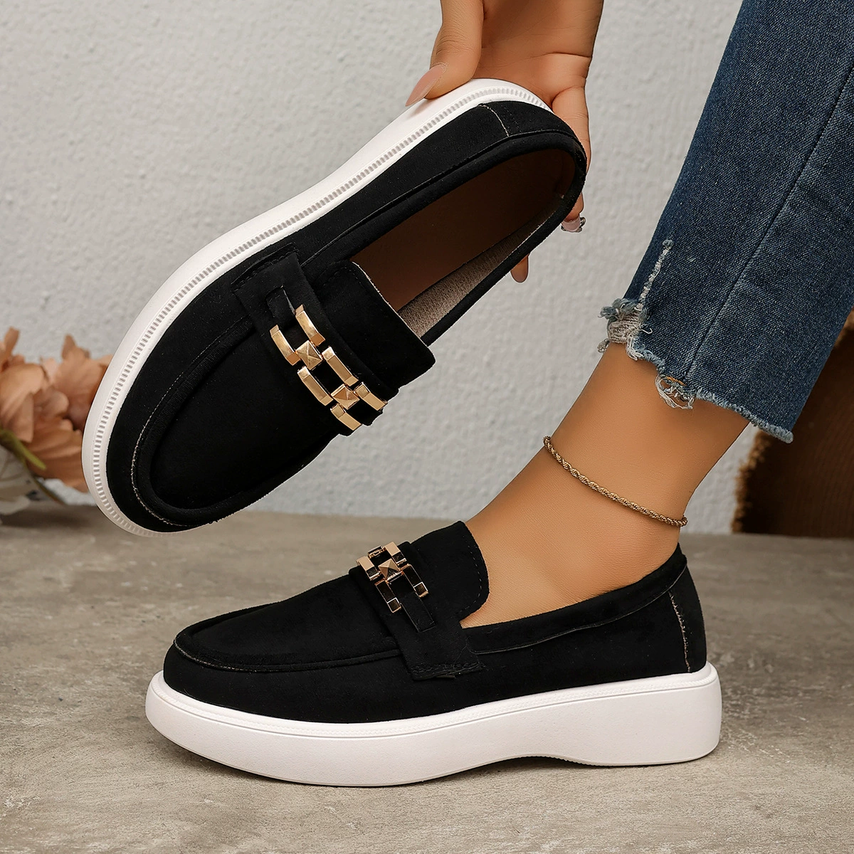 Round Toe Slip-Ons