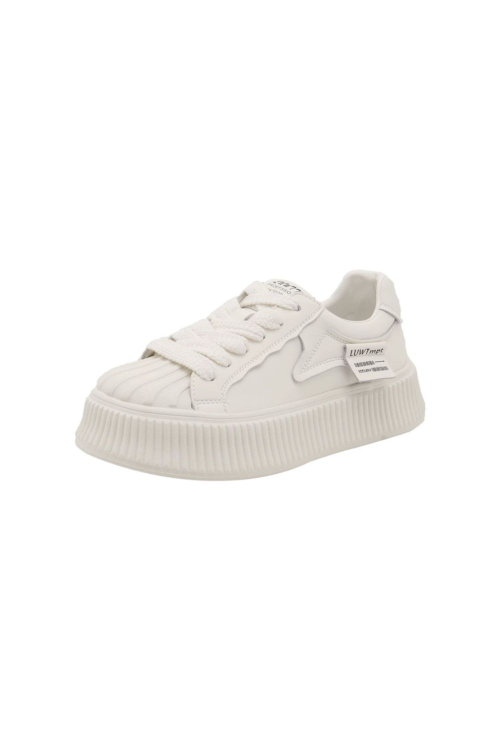 Lace Up Round Toe Platform Sneakers