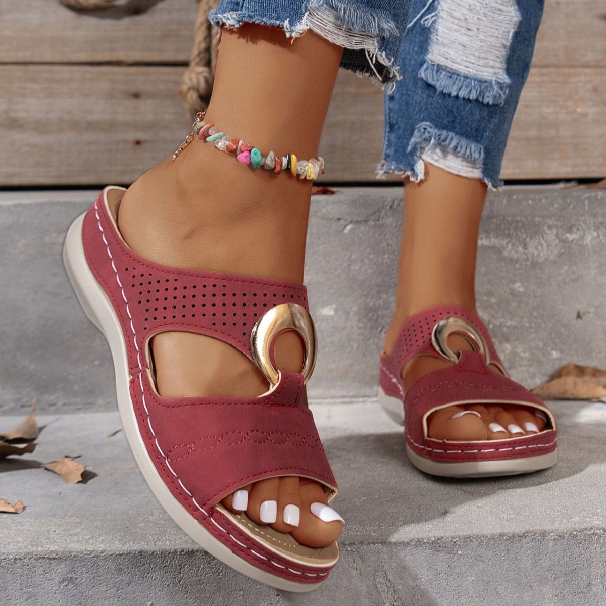 Cutout Open Toe Sandals