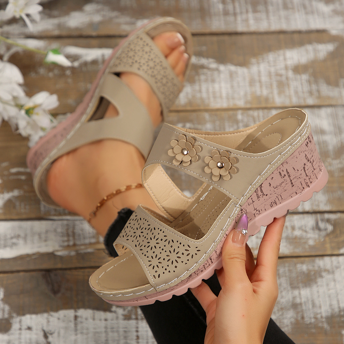 Open Toe Wedge Sandals