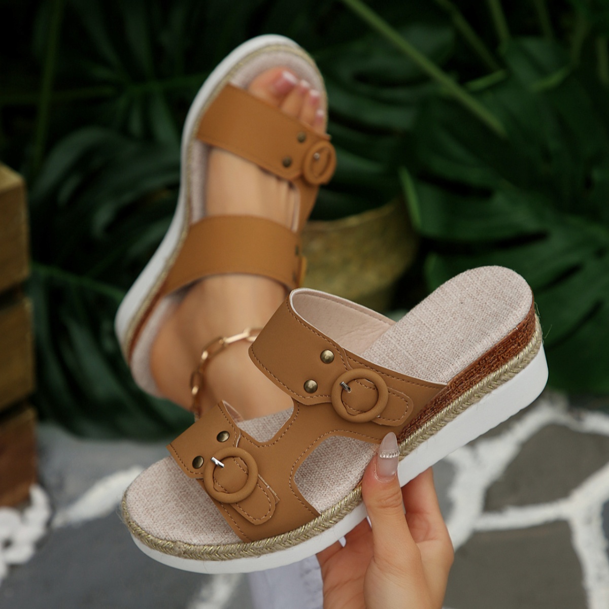 Open Toe Wedge Sandals