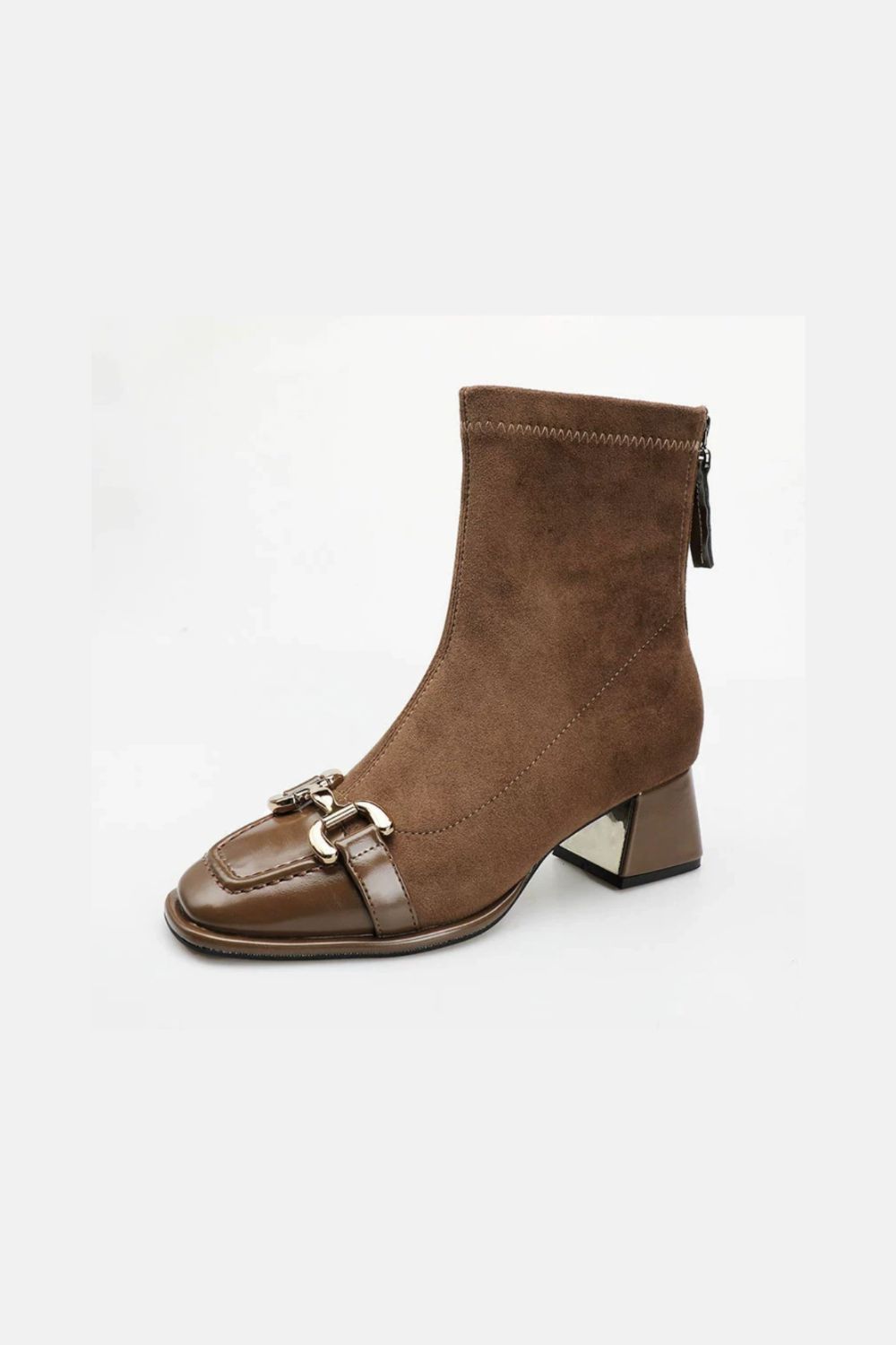 Square Toe Block Heels Boots