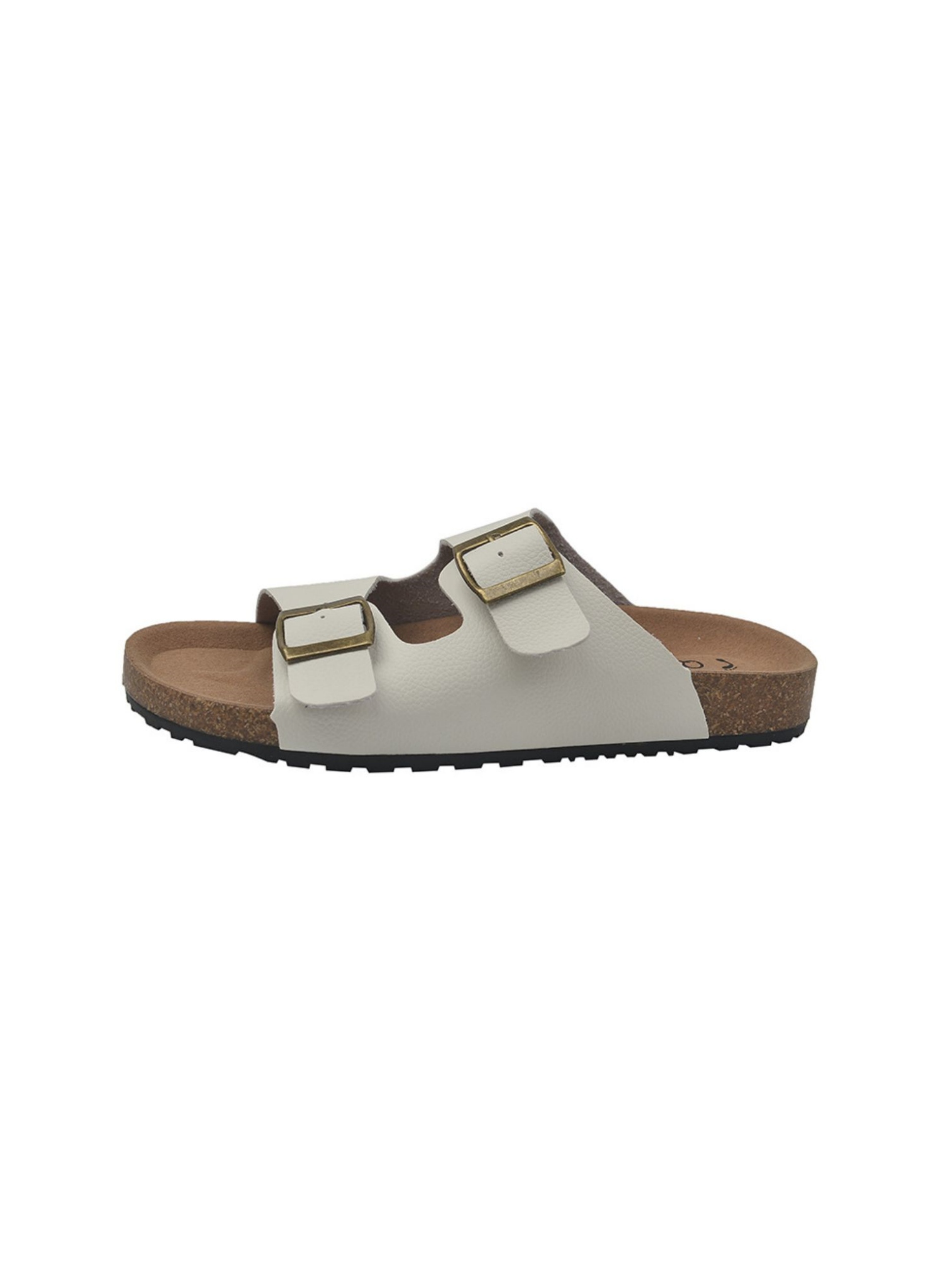 Double Buckle Flat Sandals