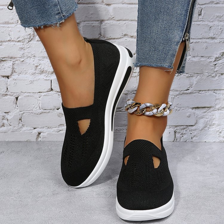 Round Toe Platform Slip-Ons