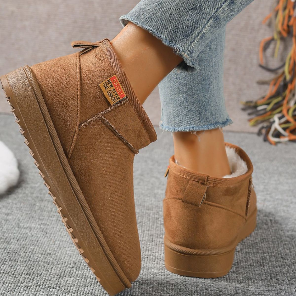 Round Toe Platform Boots